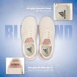 Thumbnail Giày Sneaker Nữ BLUEWIND Da PU Phối Lỗ Thoáng Khí 68866 4