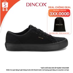 Thumbnail Giày Sneaker Vải Canvas Nam Nữ E18 Black DIncox 1