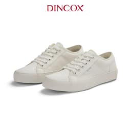 Thumbnail Giày Sneaker Vải Canvas Nam Nữ E18 Trắng Dincox 2
