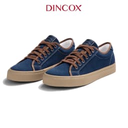Thumbnail Giày Sneaker Vải Canvas Nam Nữ E12 Dark Navy Dincox 3