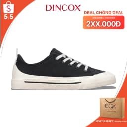 Thumbnail Giày Sneaker Vải Canvas Unisex Chính Hãng DINCOX C20 Black Sang Trọng Tinh Tế Đơn Giản 1