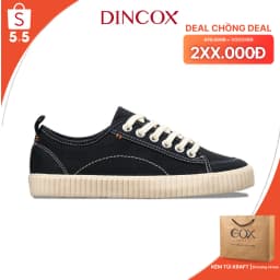 Thumbnail Giày Sneaker Vải Canvas Unisex DINCOX D27 Black Đơn Giản Hiện Đại 1