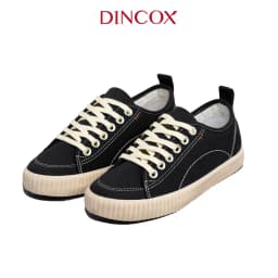 Thumbnail Giày Sneaker Vải Canvas Unisex DINCOX D27 Black Đơn Giản Hiện Đại 3