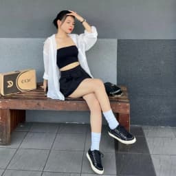 Thumbnail Giày Sneaker Vải Canvas Unisex DINCOX D27 Black Đơn Giản Hiện Đại 4