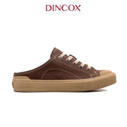 Thumbnail Giày Sục Đạp Gót Mules Vải Sneaker Unisex E10 CHOCO MILK DINCOX Tăng Chiều Cao 4cm 2
