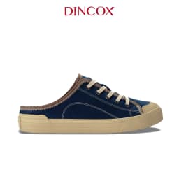 Thumbnail Giày Sục Đạp Gót Mules Vải Sneaker Unisex Tăng Chiều Cao 4cm DINCOX E10 Dark Navy 2