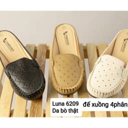 Thumbnail Giày sục nữ, dép sục nữ LUNA 32502 da bò thật giầy cho mẹ thời trang cao cấp bảo hành 24 tháng 1 đổi 1 4
