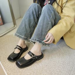 Thumbnail Giày sục nữ mũi vuông FAROSA -H81 giày nữ thời trang phối hai quai ngang lên chân cực phong cách 3