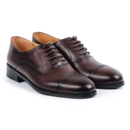 Thumbnail Giày Tây Cao Cấp CHARLES CAPTOE OXFORD - OF02 - Da Bò Ý Lót Trong Da Bò Mộc - Thương hiệu Be Classy 2