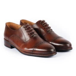 Thumbnail Giày Tây Cao Cấp CHARLES CAPTOE OXFORD - OF02 - Da Bò Ý Lót Trong Da Bò Mộc - Thương hiệu Be Classy 3