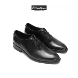 Thumbnail Giày tây nam công sở buộc dây dáng oxford wholecut da bò trơn màu đen FTT Leather mã F631 1