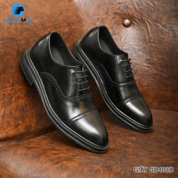 Thumbnail Giày tây Tăng chiều cao da bò nam công sở SmartMen GD400 Đen 1