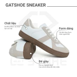 Thumbnail Giày thể thao G2 Gat Shoe phong cách thanh lịch, Sneaker trắng basic unisex dễ phối đồ chính hãng 3