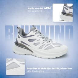 Thumbnail Giày Thể Thao Nam Nữ BLUEWIND Êm Mềm Thoáng Khí Vận Động Thoải Mái 68377 3