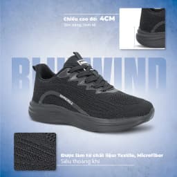 Thumbnail Giày Thể Thao Nam Nữ Siêu Nhẹ BLUEWIND Semicircle Êm Chân, Thoáng Khí Làm Giày Chạy Bộ Nam 68380 3