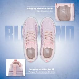 Thumbnail Giày Thể Thao Nam Nữ Siêu Nhẹ BLUEWIND Semicircle Êm Chân, Thoáng Khí Phù Hợp Giày Chạy Bộ Nữ 68380 4