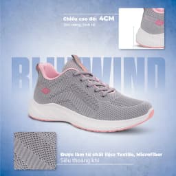 Thumbnail Giày Thể Thao Nữ BLUEWIND Đế Cao Su Mềm Phù Hợp Làm Giày Chạy Bộ, Tập Gym, Thể Dục 68797 3