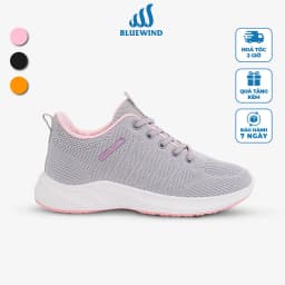Thumbnail Giày Thể Thao Nữ BLUEWIND Vải Dệt Kim Thoáng Khí Phù Hợp Giày Chạy Bộ, Tập Gym 68772 1