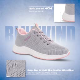 Thumbnail Giày Thể Thao Nữ BLUEWIND Vải Dệt Kim Thoáng Khí Phù Hợp Giày Chạy Bộ, Tập Gym 68772 3