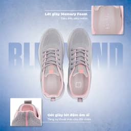 Thumbnail Giày Thể Thao Nữ BLUEWIND Vải Dệt Kim Thoáng Khí Phù Hợp Giày Chạy Bộ, Tập Gym 68772 4