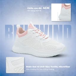 Thumbnail Giày Thể Thao Nữ Đế Cao 4cm BLUEWIND Conpavo Đế Mềm Mại Phù Hợp Làm Giày Chạy Bộ Nữ 68406 3