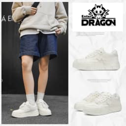 Thumbnail Giày thể thao sneaker nam nữ Enter Dragon De Monaco Full White 2025 (2 Phiên bản cổ thấp và cổ cao ) 4