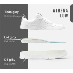 Thumbnail Giày trắng G2 Athena Low giày thể thao sneaker nam đế cao thời trang cao cấp giúp tăng chiều cao 3