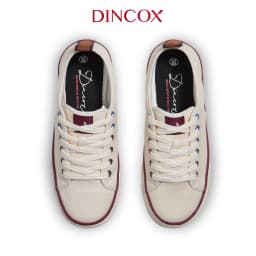 Thumbnail Giày Vải Canvas Đế Bằng Sneaker Nam Nữ C40 Trắng Kem Dincox 4
