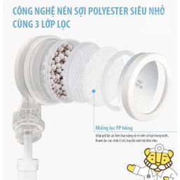 Thumbnail [GIFT] Miếng Bông Lọc PP Type A Thay Thế Cho Vòi Sen Tắm Cao Cấp Lọc Nước, Khử Clo BABY TATTOO 3