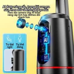 Thumbnail Gimbal Điện Thoại Q02 Tự Xoay 360 Độ Theo Người, Chân Quay Chống Rung Để Quay Video Vlog Livestream Chụp Ảnh - HOLOCOM 3