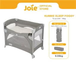 Thumbnail Giường cũi cho bé Joie Kubbie Sleep Foggy Gray | Cũi cho bé sơ sinh đến 15kg an toàn có thể gấp gọn 1
