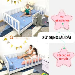 Thumbnail Giường Gỗ GOLDCAT Cho Trẻ Từ 2-15 Tuổi Phong Cách Hàn Quốc, Trọng Tải Tối Đa 180kg, Gỗ Quế An Toàn 4