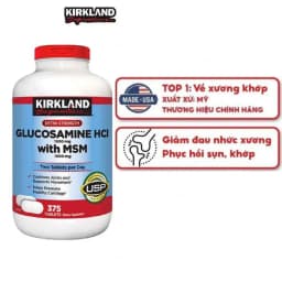 Thumbnail Glucosamine HCL và MSM Kirkland Signature hỗ trợ xương khớp 375v và glucosamine 1500mg blackmores 1