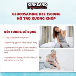 Thumbnail Glucosamine HCL và MSM Kirkland Signature hỗ trợ xương khớp 375v và glucosamine 1500mg blackmores 3