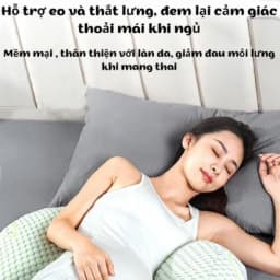 Thumbnail Gối bầu cánh tiên cao cấp KidsWorld cotton sợi tre nâng đỡ bụng bầu có thể dùng được cả sau khi sinh 3