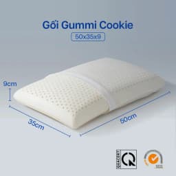 Thumbnail Gối cao su thiên nhiên Gummi Cookie nâng đỡ chắc chắn, thông thoáng, thiết kế độ cong phù hợp 2