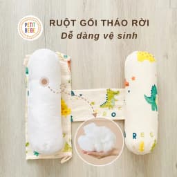 Thumbnail Gối chặn cho bé sơ sinh PETIT BEBE muslin thoáng khí giúp trẻ ngủ ngon chống giật mình 2