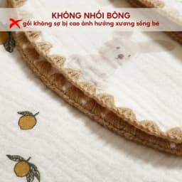 Thumbnail Gối Cho Bé Sơ Sinh 0–3 Tháng Tuổi IQKAO Vải Muslin Mềm Mịn An Toàn Cho Bé Trai Bé Gái Họa Tiết Dễ Thương, Không Kích Ứng 2