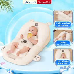 Thumbnail Gối chống trào ngược cho bé gấu trắng Chilux - Thiết kế 3 nấc nghiêng tuỳ chỉnh, gối định hình 1