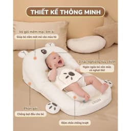 Thumbnail Gối chống trào ngược cho bé gấu trắng Chilux - Thiết kế 3 nấc nghiêng tuỳ chỉnh, gối định hình 2