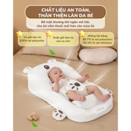 Thumbnail Gối chống trào ngược cho bé gấu trắng Chilux - Thiết kế 3 nấc nghiêng tuỳ chỉnh, gối định hình 4