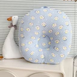 Thumbnail Gối chống trào ngược KidsWorld Bunny trần bông chống nôn trớ an toàn cho bé sơ sinh mềm mại không bí nóng lưng 1