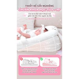Thumbnail Gối chống trào ngược thỏ hồng Chilux - Thiết kế 3 nấc nghiêng tùy chỉnh, gối định hình 1