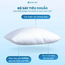 Thumbnail Gối khách sạn bông 3D CHU MY, nâng đỡ vai gáy, dành cho khách sạn 2-3 sao 1