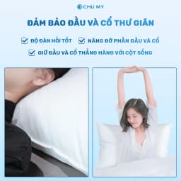 Thumbnail Gối khách sạn bông 3D CHU MY, nâng đỡ vai gáy, dành cho khách sạn 2-3 sao 3