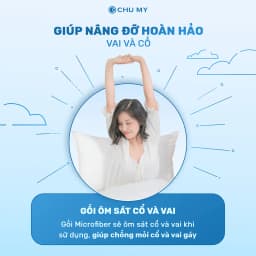 Thumbnail Gối khách sạn CHU MY, êm ái bồng bềnh, vỏ cotton tự nhiên cao cấp 2