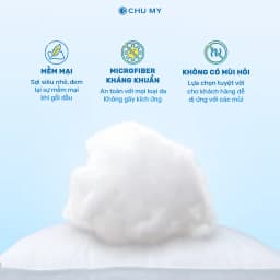 Thumbnail Gối khách sạn CHU MY, êm ái bồng bềnh, vỏ cotton tự nhiên cao cấp 3