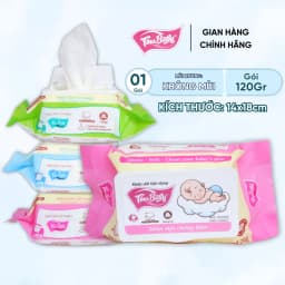 Thumbnail Gói Khăn Ướt Em Bé Không Mùi TINA BABY 120Gram An Toàn Cho Da Nhạy Cảm 1