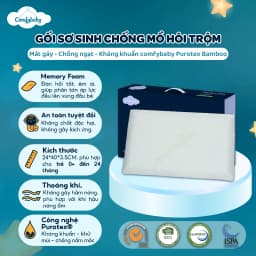 Thumbnail Gối Memory Foam - Comfybaby cho bé organic tự nhiên mềm mại, thoáng mát, sử dụng từ 0 tháng tuổi 1