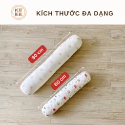 Thumbnail Gối ôm dài 80cm cho bé mẫu gíao tiểu học PETIT BEBE muslin thấm hút thoáng khí 3